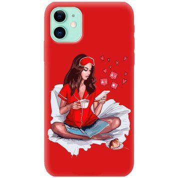 Чехол Wave Print Case для iPhone 11 Red Girl Like - ash-mobile.com.ua - фото 1
