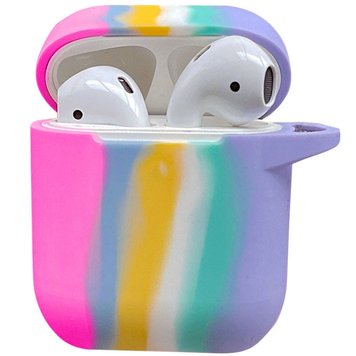 Чохол Rainbow Silicone Case для AirPods 1 | 2 Electrik pink/Glycine - ash-mobile.com.ua - фото 1