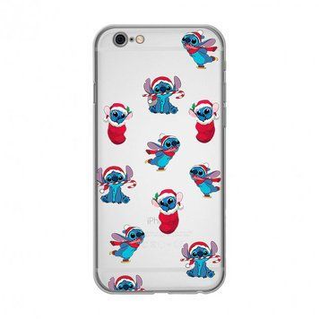 Чохол прозорий Print NEW YEAR для iPhone 6 Plus | 6s Plus Blue Monster Red Hat - ash-mobile.com.ua - фото 1
