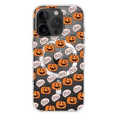 Чохол прозорий Print Halloween with MagSafe для iPhone 16e | 17e Pumpkin Orange - ash-mobile.com.ua - фото 4