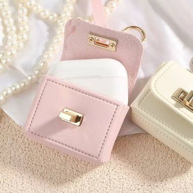 Чохол Miniature Leather Handbag Keychain для AirPods 4 White - ash-mobile.com.ua - фото 2