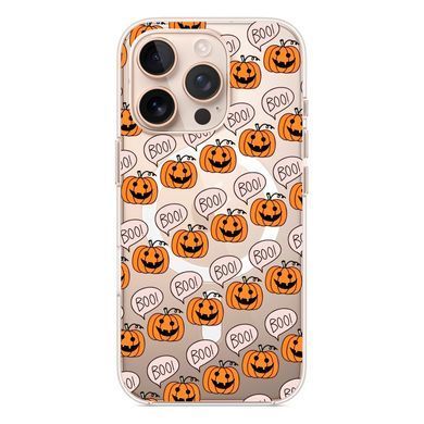 Чохол прозорий Print Halloween with MagSafe для iPhone 16e | 17e Pumpkin Orange - ash-mobile.com.ua - фото 5