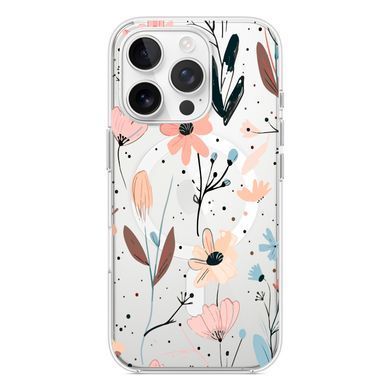 Чехол прозрачный Print Flower with MagSafe для iPhone 16e | 17e Floral Dream - ash-mobile.com.ua - фото 2