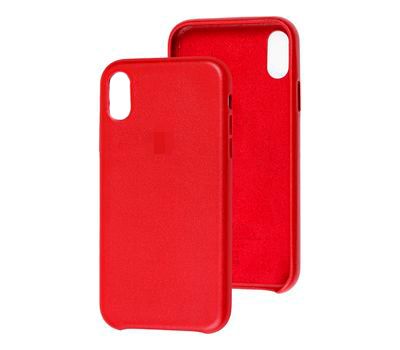 Чохол Leather Case GOOD для iPhone X | XS Red купити