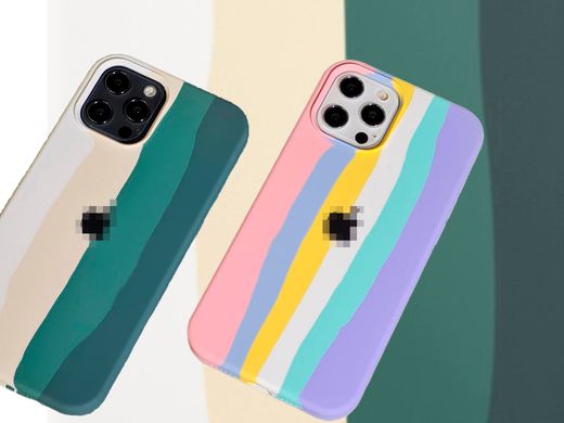 Чохол Rainbow Case для iPhone X | XS White/Pine Green купити
