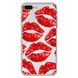 Чехол прозрачный Print Love Kiss для iPhone 7 Plus | 8 Plus Lips купить