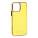 Чохол PULOKA Design Leather Case для iPhone 14 Yellow