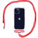 Чехол Crossbody Transparent со шнурком для iPhone 12 | 12 PRO Red - ash-mobile.com.ua - фото 1