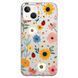 Чехол прозрачный Print Flower для iPhone 16 Sunflower
