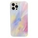 Чохол Glass Watercolor Case Logo new design для iPhone XR White/Yellow купити