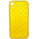 Чехол Leather Case QUILTED для iPhone XR Yellow купить