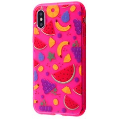 Чохол Summer Time Case для iPhone X | XS Pink/Fruits купити