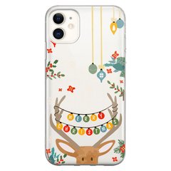 Чохол прозорий Print NEW YEAR для iPhone 12 MINI Deer antlers купити