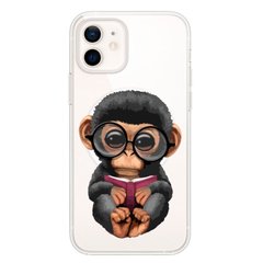 Чехол прозрачный Print Animals with MagSafe для iPhone 12 MINI Monkey купить