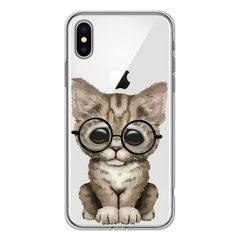 Чехол прозрачный Print Animals для iPhone XS MAX Cat купить