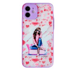 Чехол AVENGER Print для iPhone 12 Girl Pink and Heart Glycine купить