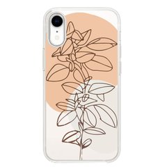 Чохол прозорий Print Leaves with MagSafe для iPhone XR Flowerpot купити