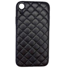 Чохол Leather Case QUILTED для iPhone XR Black купити