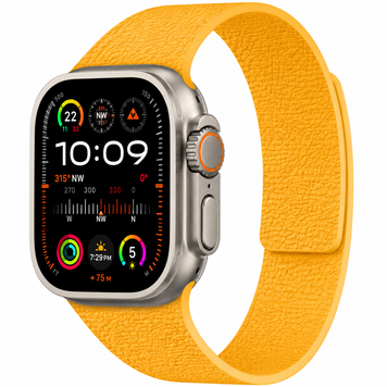 Ремешок Silicone Magnetic Strap для Apple Watch 38mm | 40mm | 41mm | 42mm (10 | 11 series) Yellow