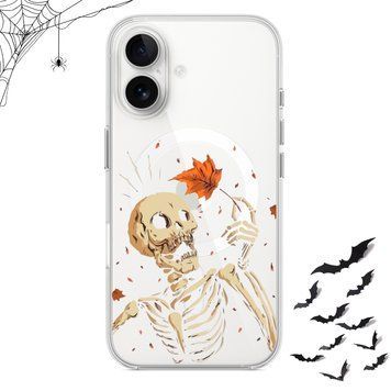 Чохол прозорий Print Halloween with MagSafe для iPhone 17 Air Skeleton