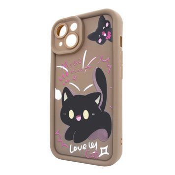 Чохол Wilkins Case для iPhone 15 Miao Cats Brown - ash-mobile.com.ua - фото 1