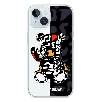 Чехол прозрачный Print Robot Bear with MagSafe для iPhone 13 MINI Black - ash-mobile.com.ua - фото 1