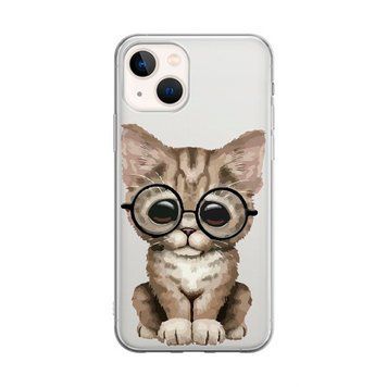 Чохол прозорий Print Animals для iPhone 15 Cat - ash-mobile.com.ua - фото 1