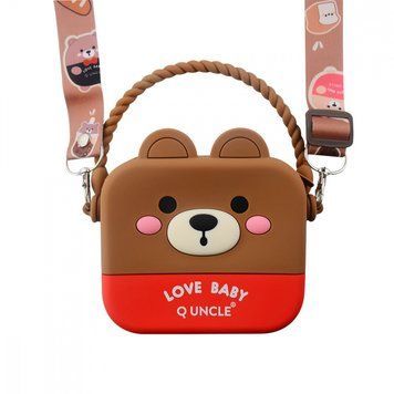 Сумка на плече для дитячого фотоапарату Bear Love 12*14*4 Red - ash-mobile.com.ua - фото 1