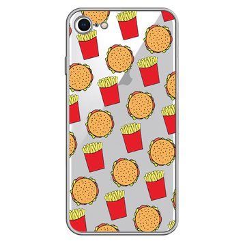 Чехол прозрачный Print FOOD для iPhone 16e | 17e Burger and French fries - ash-mobile.com.ua - фото 1