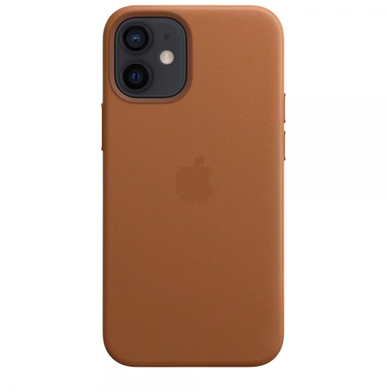 Чехол Leather Case with MagSafe для iPhone 12 MINI Saddle Brown купить