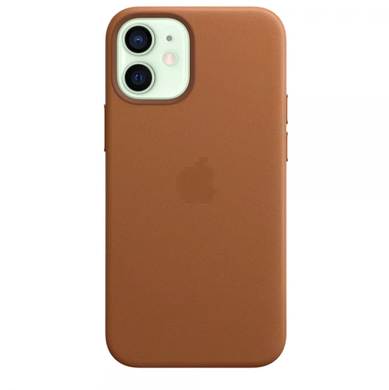 Чохол Leather Case with MagSafe для iPhone 12 MINI Saddle Brown купити