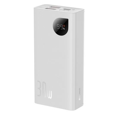 Портативна Батарея Baseus Adaman2 Digital Display Fast Charge 30W 20000mAh White купити