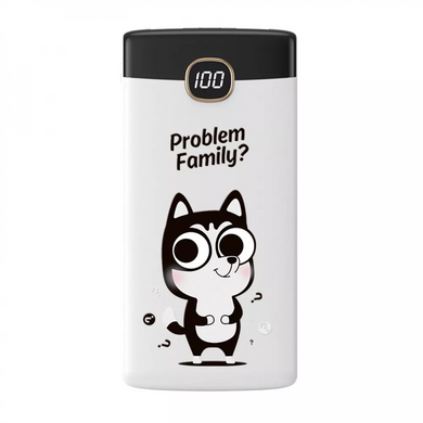 Портативна Батарея KIVEE Macaron 10000mAh Problem Family Dog Black/White купити