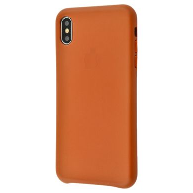 Чохол Leather Case GOOD для iPhone X | XS Saddle Brown купити