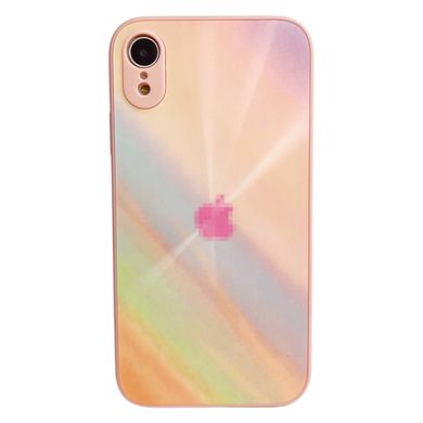 Чохол Glass Watercolor Case Logo new design для iPhone XR Pink купити