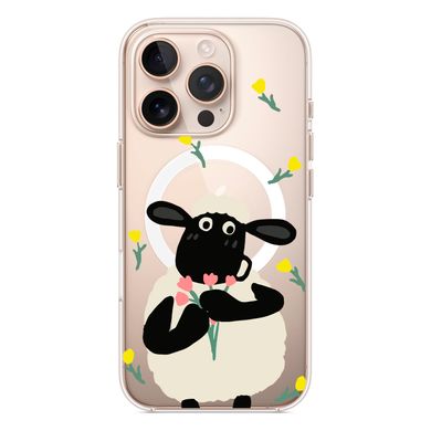 Чохол прозорий Print Happy Nice with MagSafe для iPhone 16 PRO MAX Sheep - ash-mobile.com.ua - фото 4