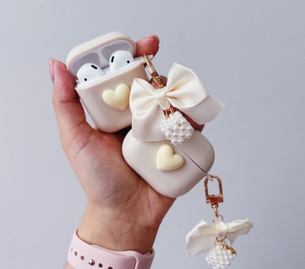 Чохол Moments Lovely для AirPods 3 Biege Bow - ash-mobile.com.ua - фото 6