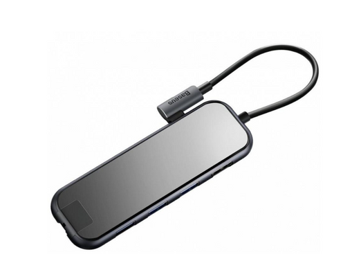 Перехідник для MacBook USB-C хаб Baseus Multifunctional 6 в 1 Black купити