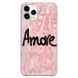 Чохол прозорий Print Amore для iPhone 11 PRO MAX Pink купити