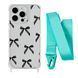 Чехол прозрачный с ремешком Print Mood swings для iPhone 17 Air Bow Black/Spearmint