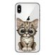 Чохол прозорий Print Animals для iPhone XS MAX Cat