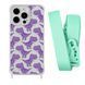 Чохол прозорий з ремінцем Print Dinosaur для iPhone 11 PRO MAX Dinosaur/Avocado