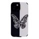 Чохол Ribbed Case для iPhone 14 Plus Big Butterfly Black/White