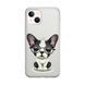Чохол прозорий Print Dogs для iPhone 15 Glasses Bulldog Black - ash-mobile.com.ua - фото 1