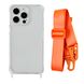 Чехол прозрачный с ремешком для iPhone 11 PRO Orange купить