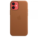 Чехол Leather Case with MagSafe для iPhone 12 MINI Saddle Brown