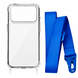 Чохол прозорий з ремінцем для iPhone 18 PRO Blue