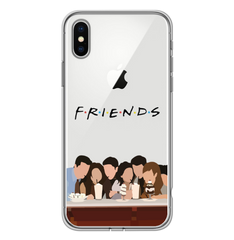 Чохол прозорий Print FRIENDS для iPhone XS MAX Cafe купити