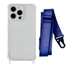 Чехол прозрачный с ремешком для iPhone XR Midnight Blue купить