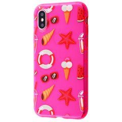 Чехол Summer Time Case для iPhone X | XS Pink/Sea купить